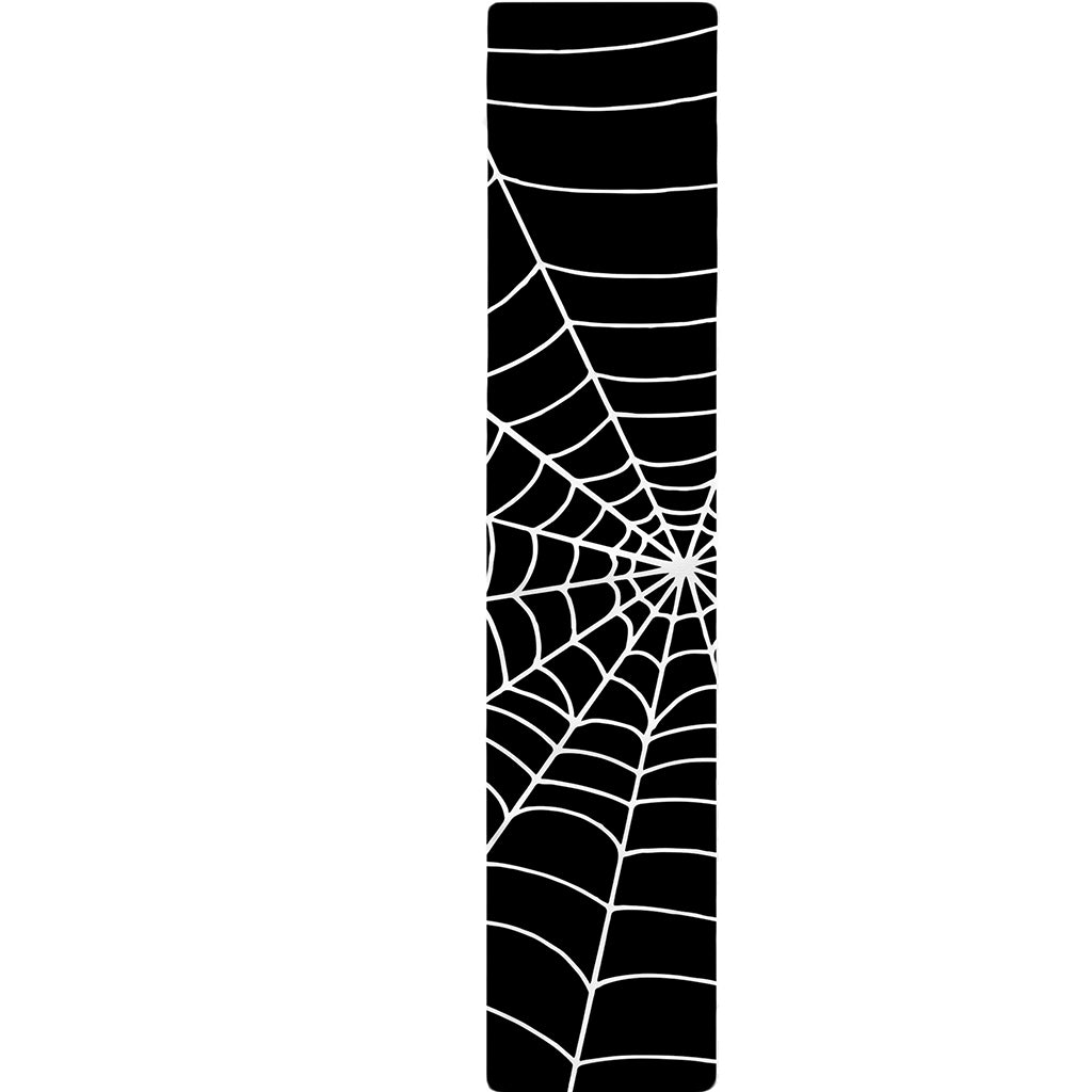 Black And White Cobweb Print Table Runner