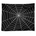 Black And White Cobweb Print Tapestry