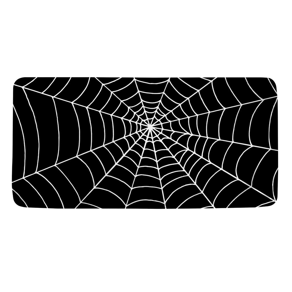 Black And White Cobweb Print Towel