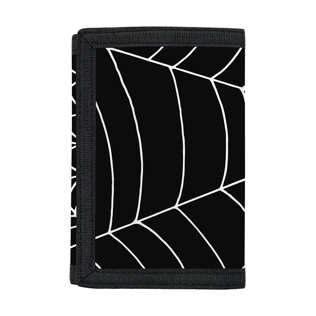 Black And White Cobweb Print Trifold Wallet
