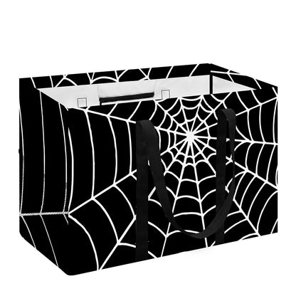 Black And White Cobweb Print Utility Tote Bag