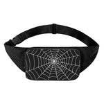 Black And White Cobweb Print Waist Bag