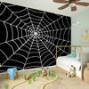 Black And White Cobweb Print Wall Sticker