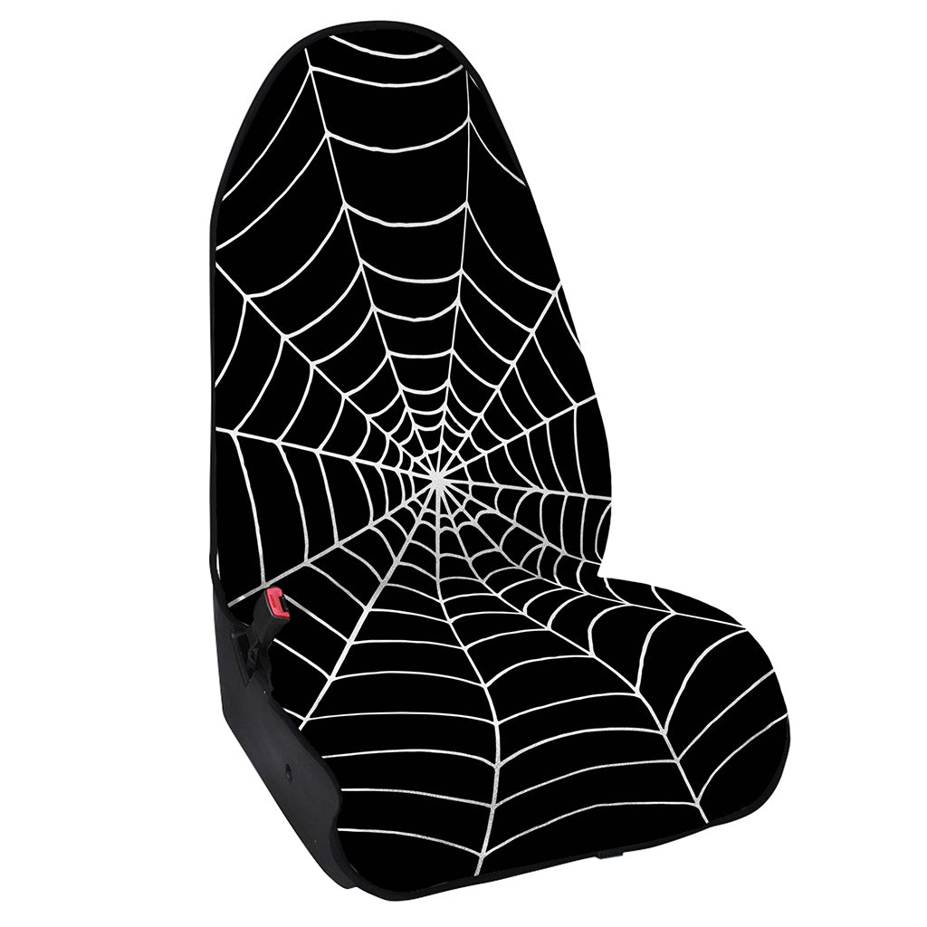 Black And White Cobweb Print Waterproof Car Seat Cover