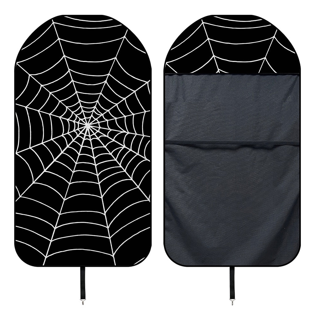 Black And White Cobweb Print Waterproof Car Seat Cover