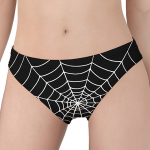 Black And White Cobweb Print Women's Panties