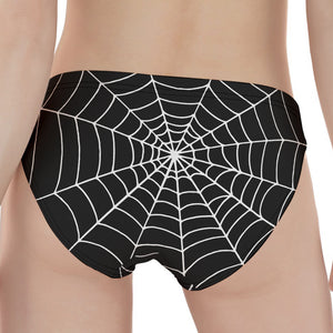 Black And White Cobweb Print Women's Panties