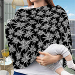 Black And White Coconut Tree Print Baby Seat Cover