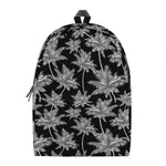 Black And White Coconut Tree Print Backpack