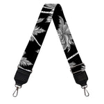 Black And White Coconut Tree Print Bag Strap