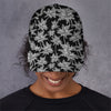 Black And White Coconut Tree Print Baseball Cap