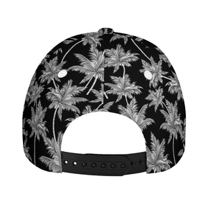 Black And White Coconut Tree Print Baseball Cap