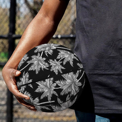 Black And White Coconut Tree Print Basketball