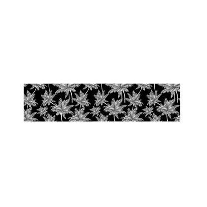 Black And White Coconut Tree Print Bed Runner