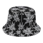 Black And White Coconut Tree Print Bucket Hat