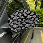 Black And White Coconut Tree Print Car Side Mirror Covers
