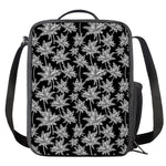 Black And White Coconut Tree Print Crossbody Lunch Bag