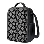 Black And White Coconut Tree Print Crossbody Lunch Bag