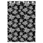 Black And White Coconut Tree Print Curtain