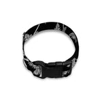 Black And White Coconut Tree Print Dog Collar
