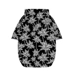 Black And White Coconut Tree Print Dog Zip Up Hoodie