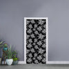 Black And White Coconut Tree Print Door Sticker