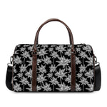 Black And White Coconut Tree Print Duffle Bag