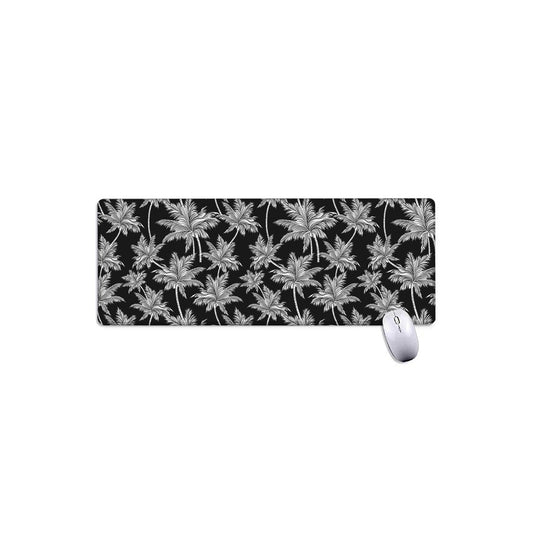 Black And White Coconut Tree Print Extended Mouse Pad