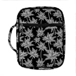 Black And White Coconut Tree Print Front Pocket Bible Bag