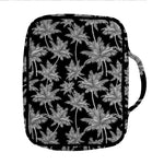 Black And White Coconut Tree Print Front Pocket Bible Bag