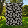 Black And White Coconut Tree Print Garden Flag