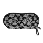 Black And White Coconut Tree Print Glasses Case