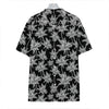 Black And White Coconut Tree Print Hawaiian Shirt