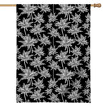 Black And White Coconut Tree Print House Flag