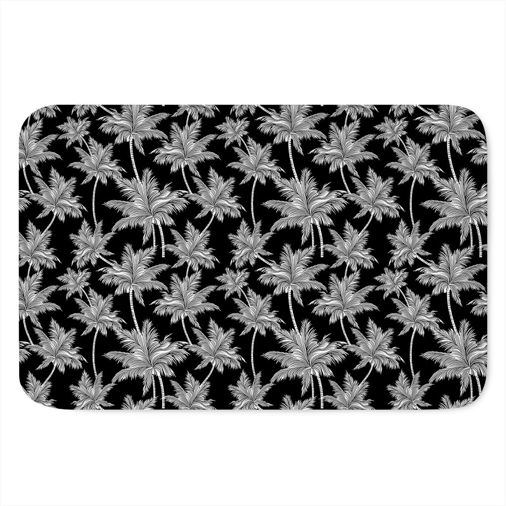 Black And White Coconut Tree Print Indoor Door Mat