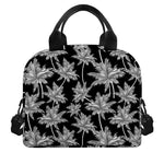 Black And White Coconut Tree Print Insulated Lunch Bag