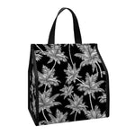 Black And White Coconut Tree Print Insulated Lunch Tote