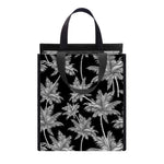 Black And White Coconut Tree Print Insulated Lunch Tote