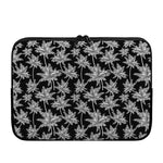 Black And White Coconut Tree Print Laptop Sleeve