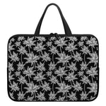 Black And White Coconut Tree Print Laptop Sleeve With Handle