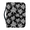 Black And White Coconut Tree Print Leather Bible Cover