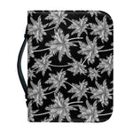 Black And White Coconut Tree Print Leather Bible Cover