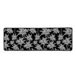 Black And White Coconut Tree Print Long Kitchen Mat