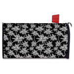 Black And White Coconut Tree Print Mailbox Cover