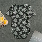 Black And White Coconut Tree Print Men's Bodysuit