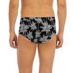 Black And White Coconut Tree Print Men's Briefs