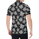 Black And White Coconut Tree Print Men's Shirt