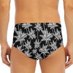 Black And White Coconut Tree Print Men's Triangle Swim Briefs