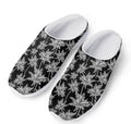 Black And White Coconut Tree Print Mesh Casual Shoes