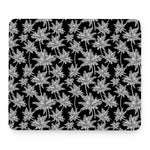 Black And White Coconut Tree Print Mouse Pad